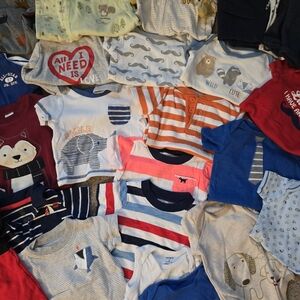 Baby Boy Lot 0-3 Months Clothing Carters Disney Pants Onesies Shirts Pajamas